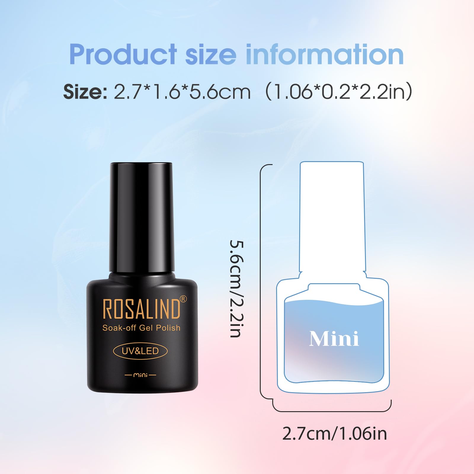 ROSALIND before and after nails showing transformation to long-lasting glossy finish