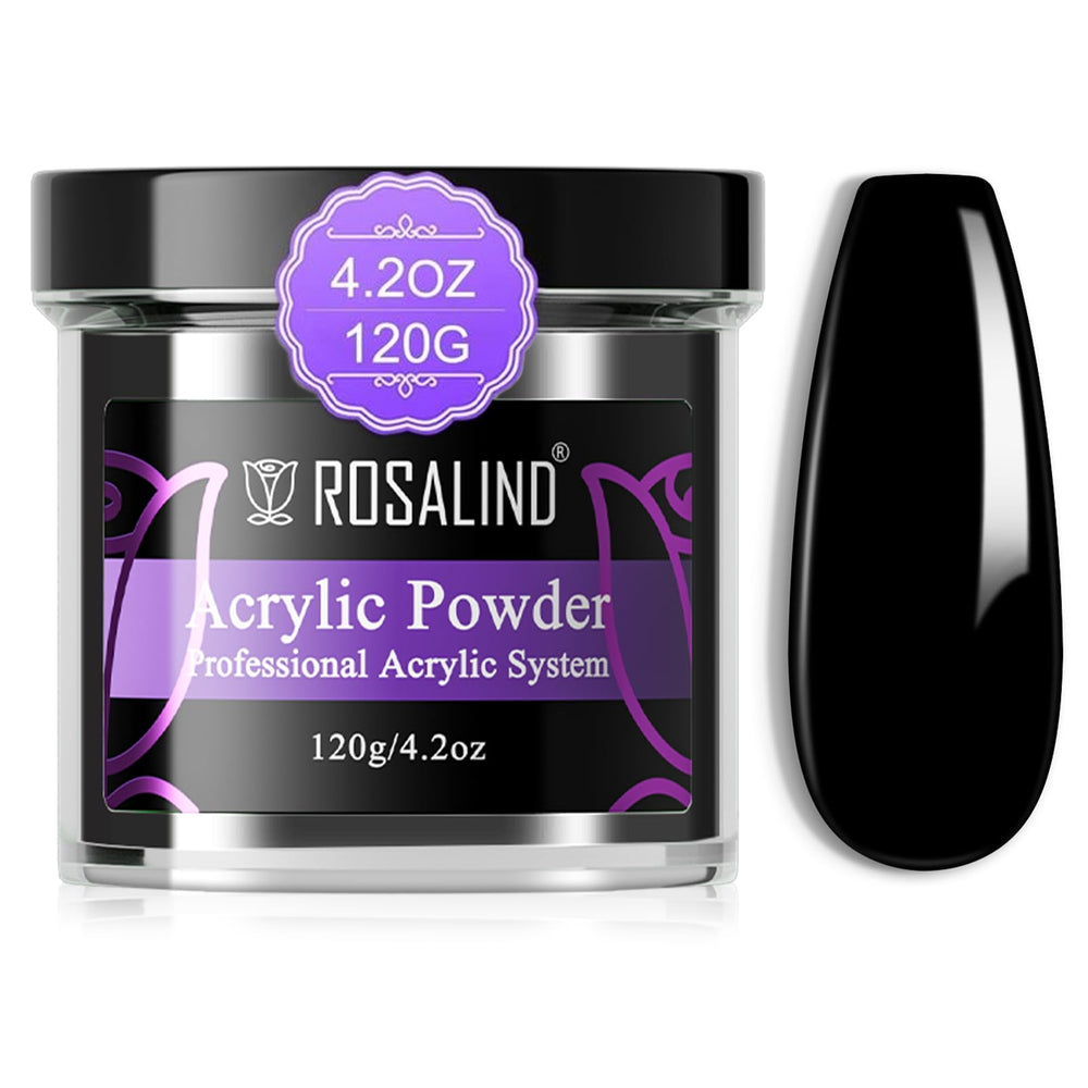 ROSALIND front packaging 120g black acrylic powder, professional supply benefit