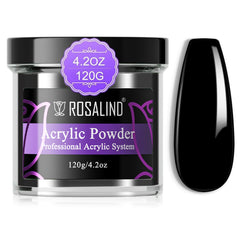 ROSALIND front packaging 120g black acrylic powder, professional supply benefit