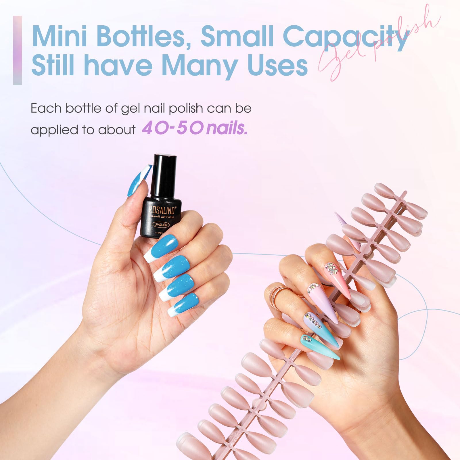 ROSALIND bottle close-up label showing small travel-friendly 5ml size