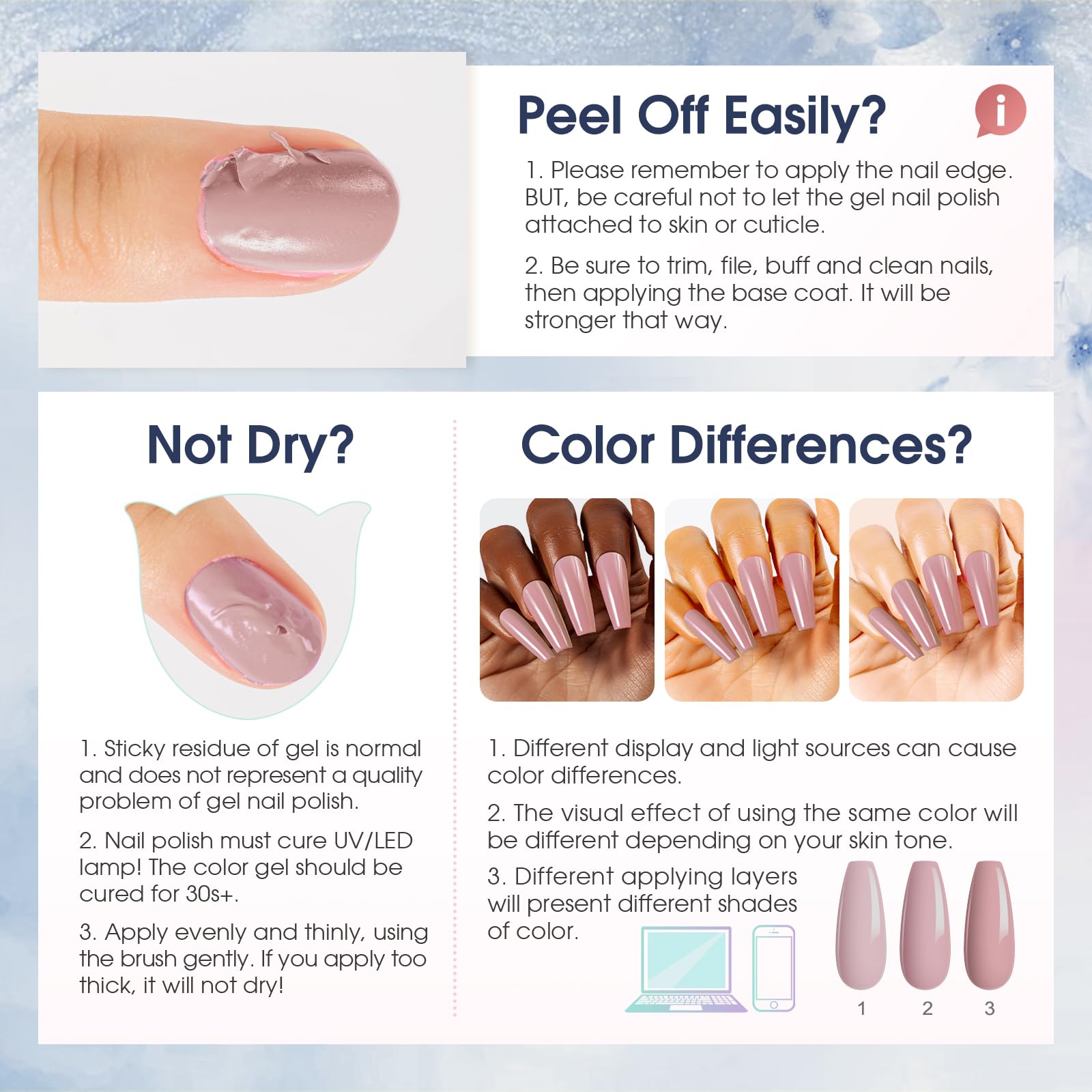 ROSALIND finished manicure on model hand in lifestyle setting showing salon shine