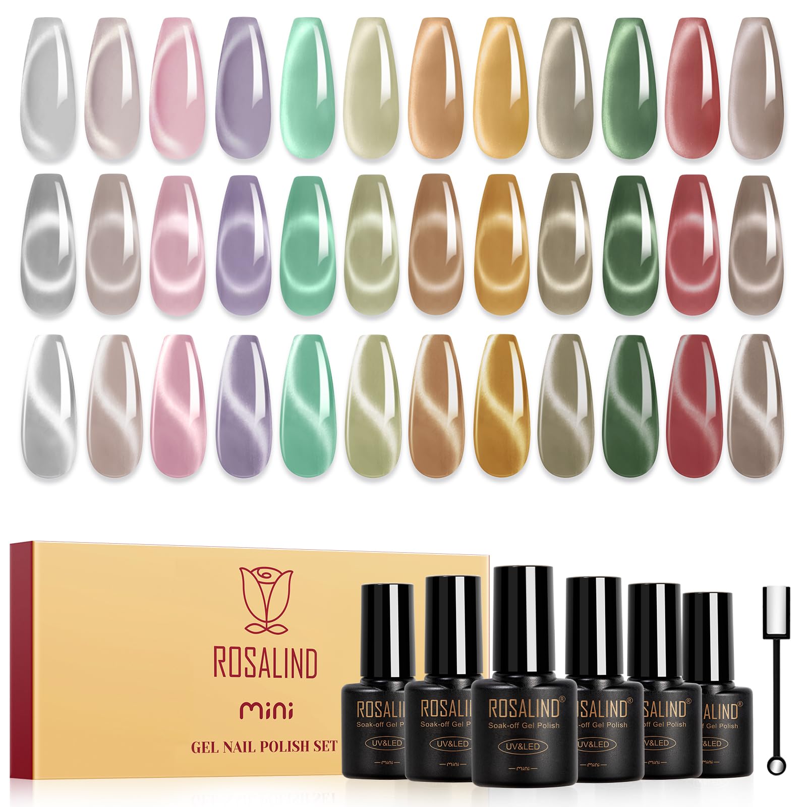ROSALIND front packaging showing 12-color set, ideal for creative nail looks
