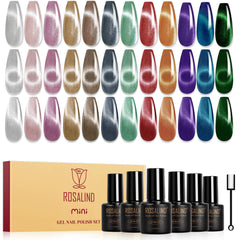 ROSALIND front view of full 12-color kit showing compact bottles and magnet, great for travel