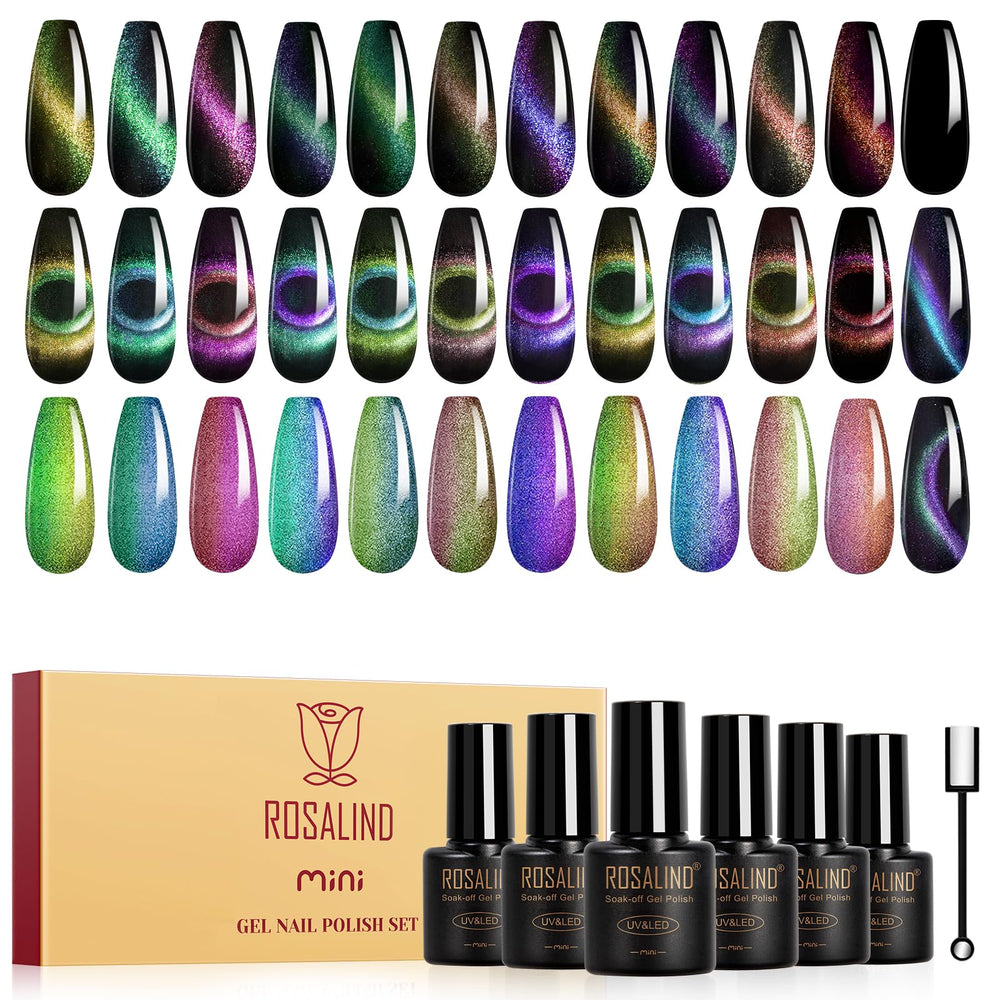 ROSALIND front packaging showing full 12-piece gel kit and included magnet for easy use
