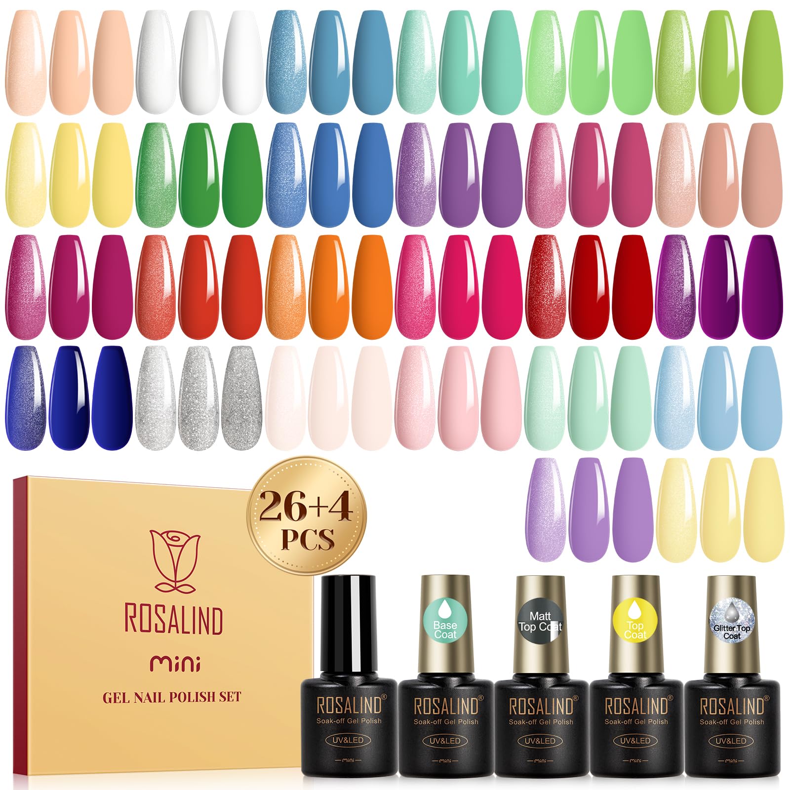 ROSALIND front packaging showing 30pcs set and color preview, great for gifting