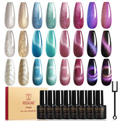 ROSALIND front packaging showing eight magnetic gel bottles and magnet, ideal for gifting
