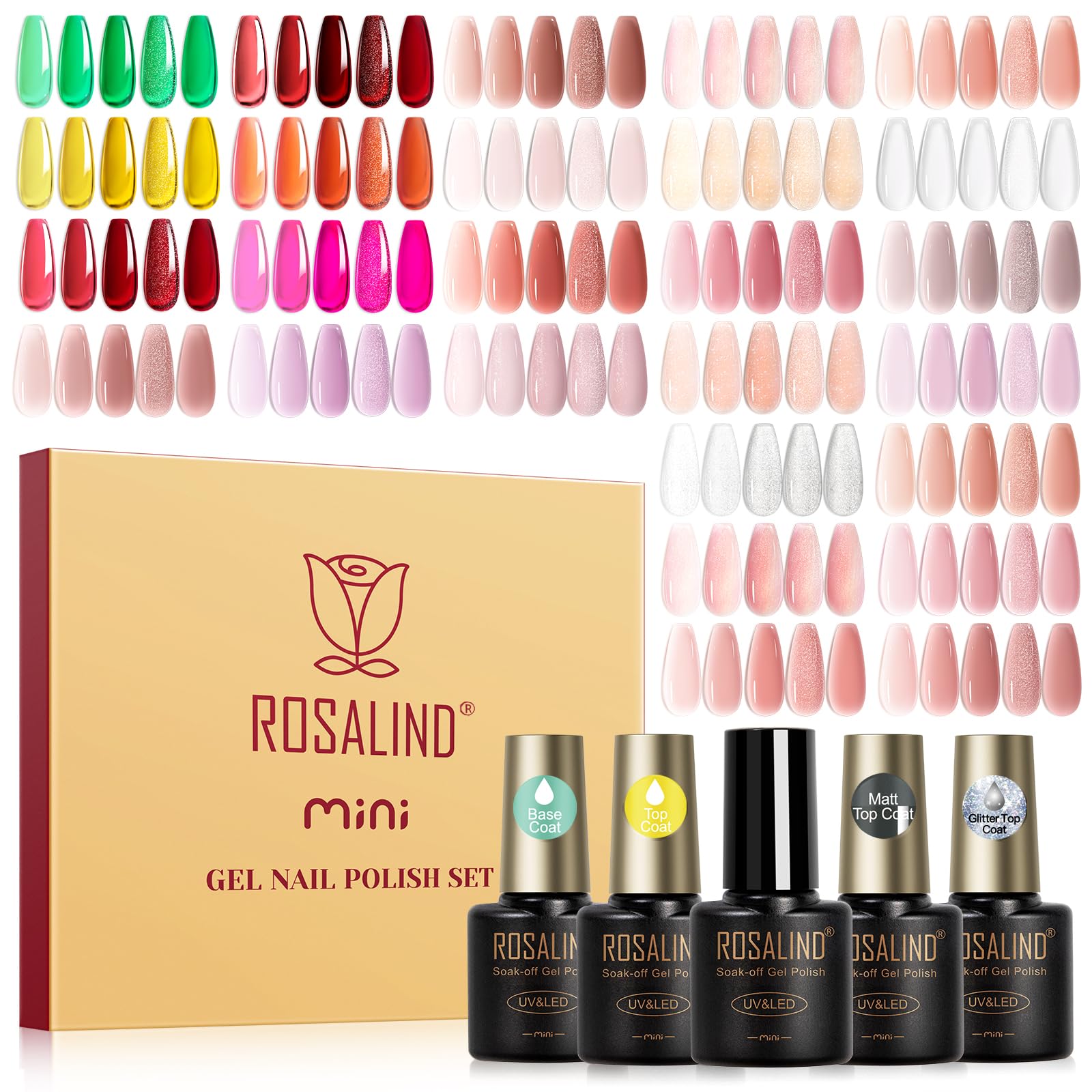 ROSALIND front packaging showing full 30-piece kit and color variety benefit quick selection