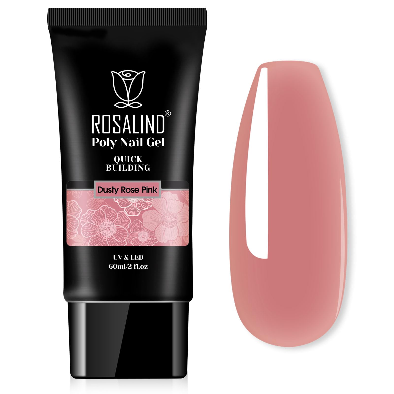 ROSALIND tub front packaging showing 2 oz builder gel and product benefits