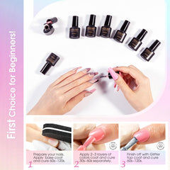ROSALIND in-use manicure application under LED lamp, demonstrates beginner-friendly process benefit