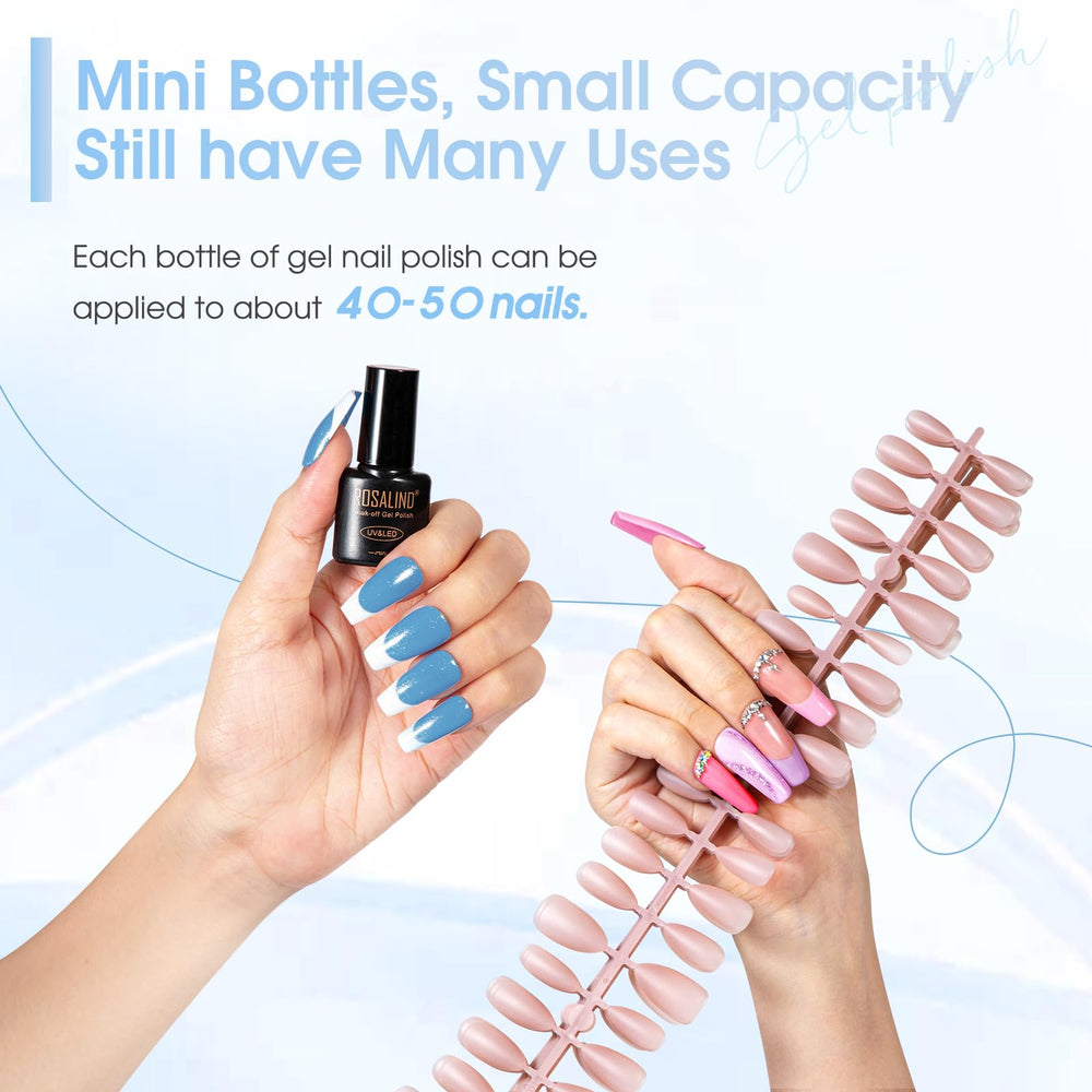 ROSALIND manicure scene on a table demonstrating giftable, salon-quality results