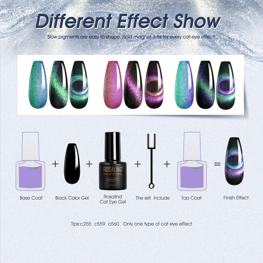 ROSALIND row of mini 5ml gel bottles, compact set that’s travel friendly