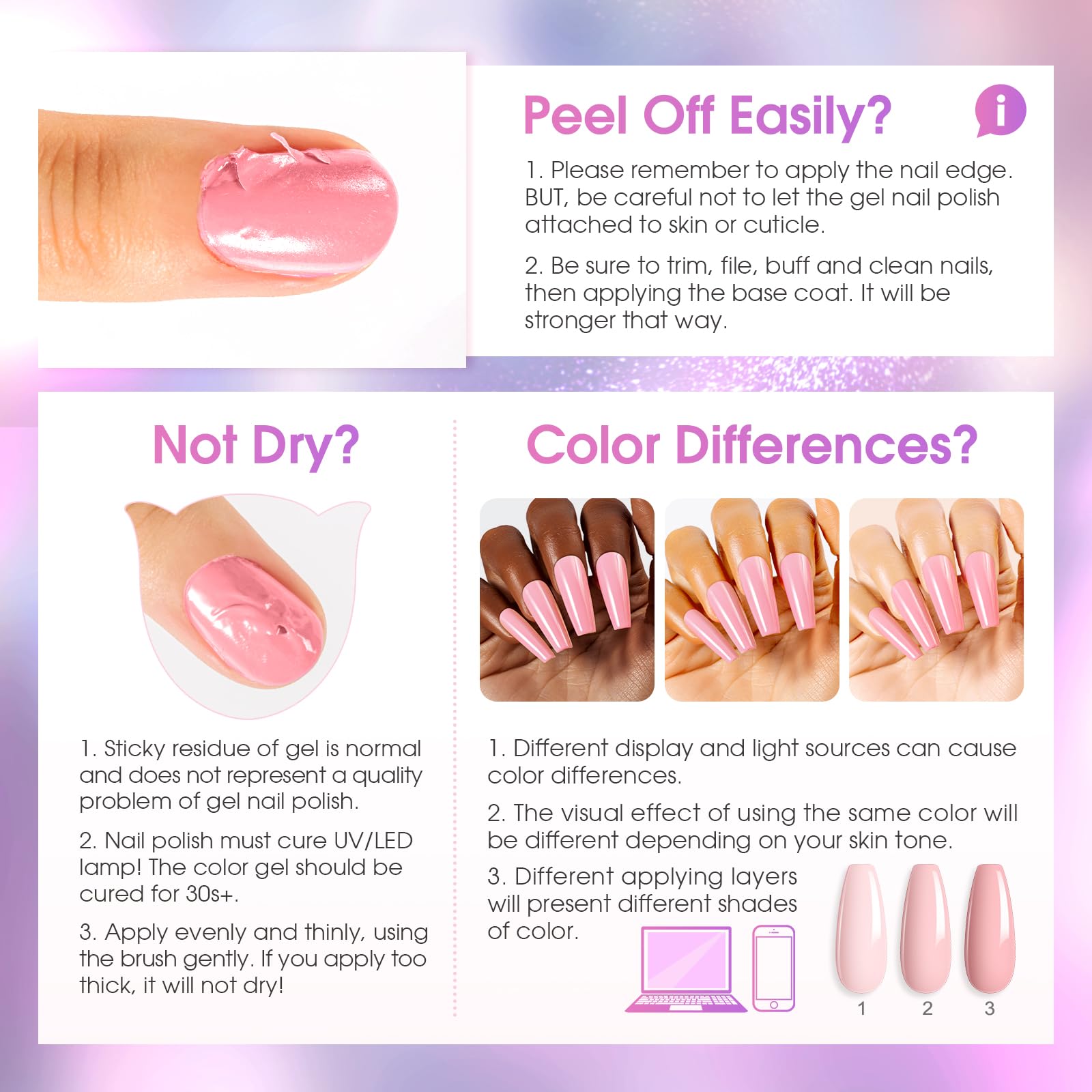 ROSALIND open bottle with brush stroke showing smooth gel consistency and coverage