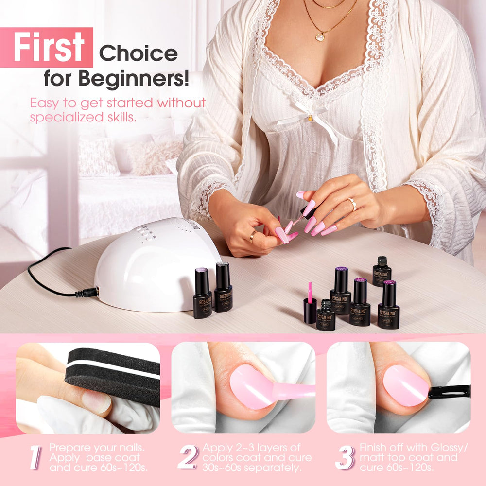 ROSALIND softened gel after acetone wrap illustrating easy soak-off removal