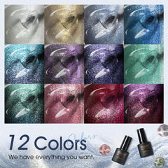 ROSALIND shell thread effect on nail, pearlescent sheen adds soft depth