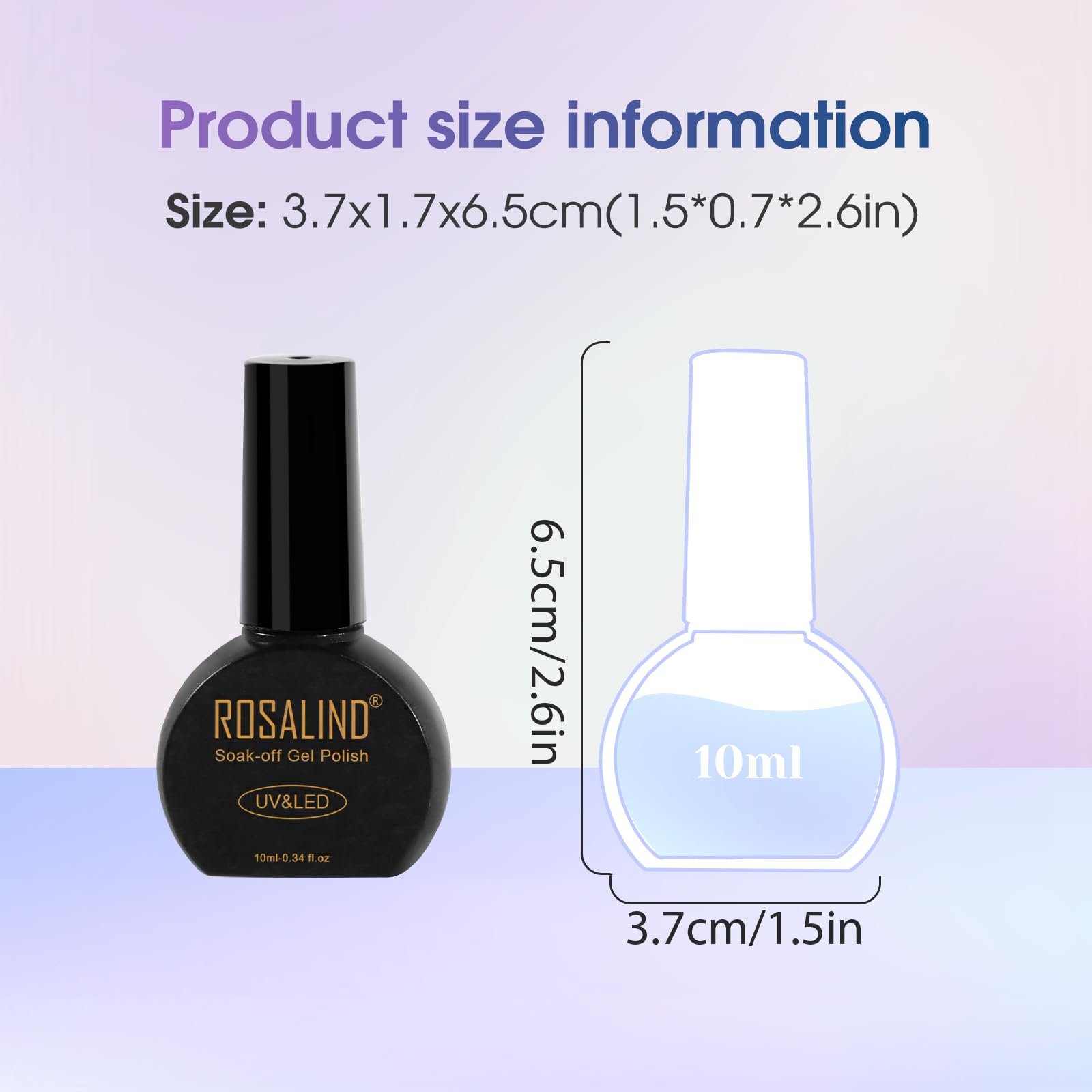 ROSALIND 10ml bottle beside coin for scale indicating generous bottle size