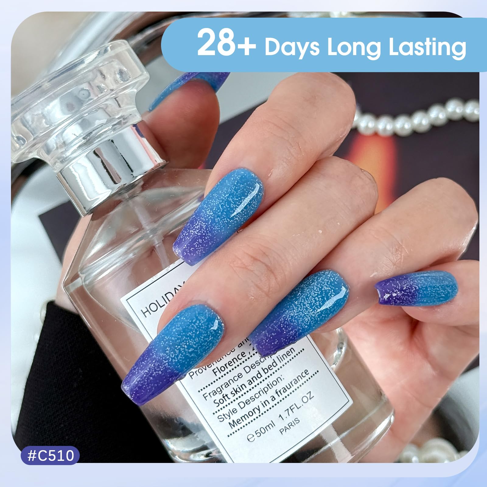 ROSALIND thermal change demo on nails showing color shift benefit for eye-catching looks
