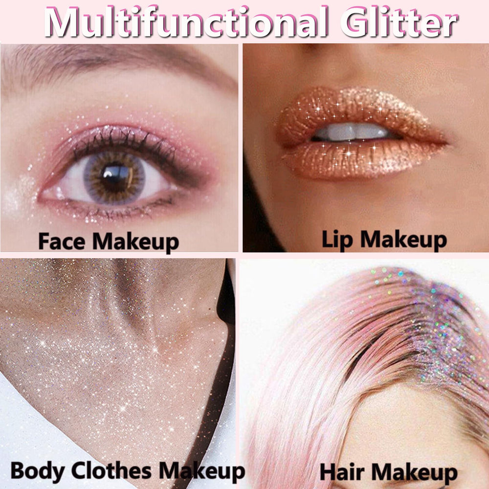Rosarden glitter dusted on fabric adding temporary pink sparkle