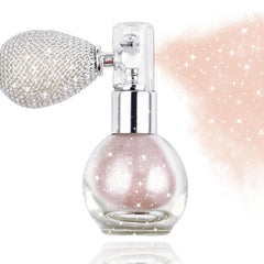 Rosarden front bottle showing pink glitter spray, easy festival shimmer
