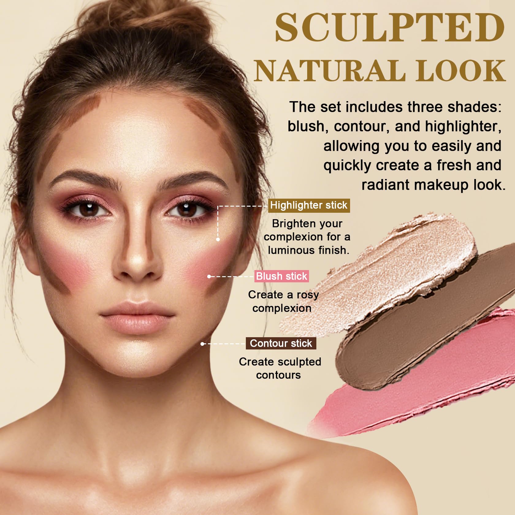 ROSAWEE included brush and sponge displayed for smooth blending and professional finish