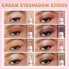 Rosawee close-up swatches showing matte and shimmer payoff