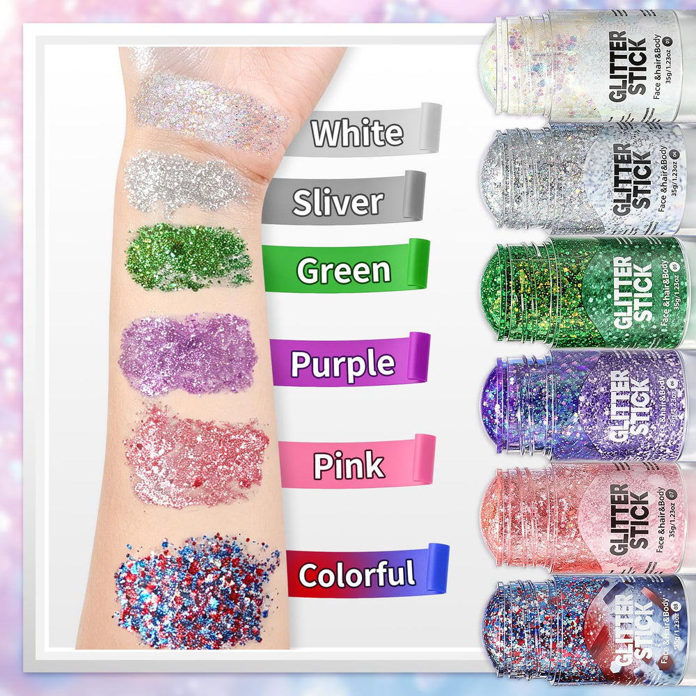Rosawee glitter in festival outfit setting boosting costume visibility