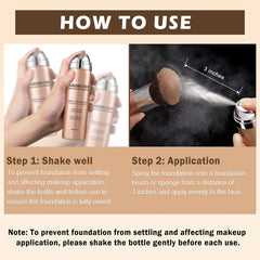ROSAWEE foundation swatch on skin showing smooth texture and natural finish