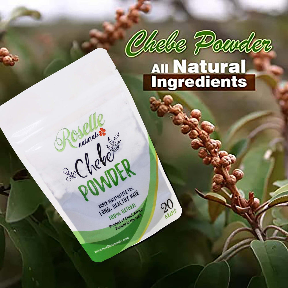 Roselle Naturals mixed chebe hair mask in bowl ready to nourish and moisturize hair