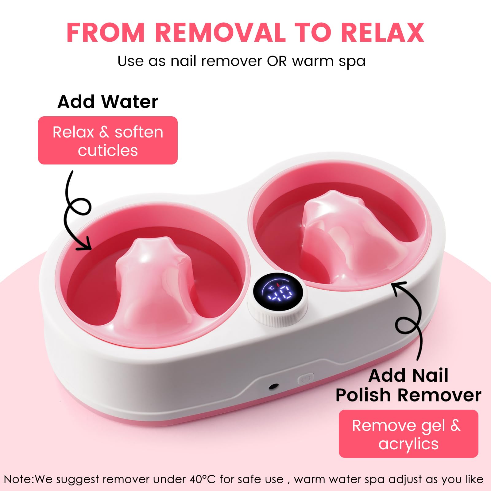 Rosiour bowl heating remover liquid quickly for faster soak-offs