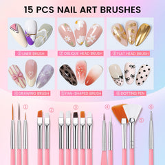 Rosiour close-up of varied brush tips highlighting precision and fine-detail control