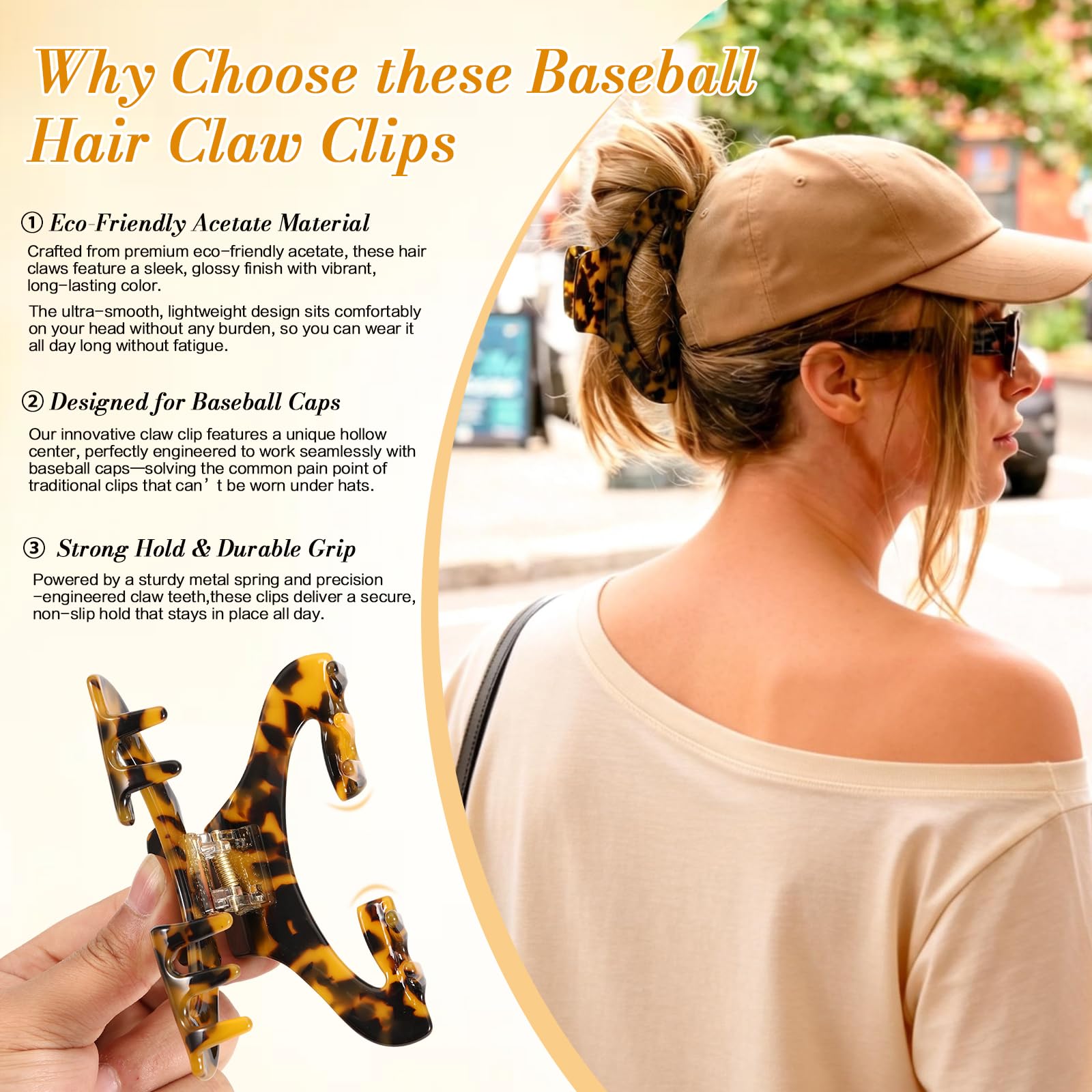 Rosivyphan clip fitted under a baseball cap showing low profile and comfortable fit