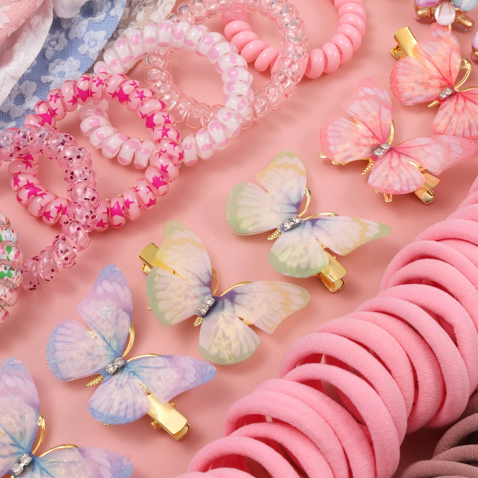 Rosvia embroidered bows clipped in hair adding cute, secure toddler-friendly style
