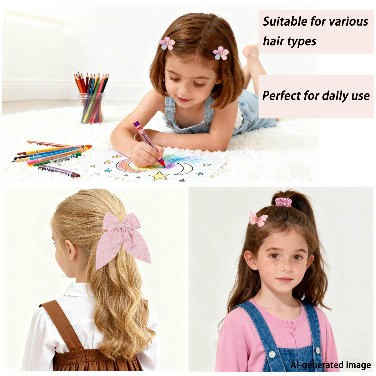 Rosvia spiral ties held in hand illustrating no-dent secure grip for thick hair