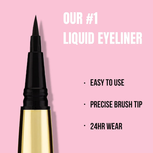 Rouge & Rogue brush tip close-up showing multi-fiber applicator for precise lines and control