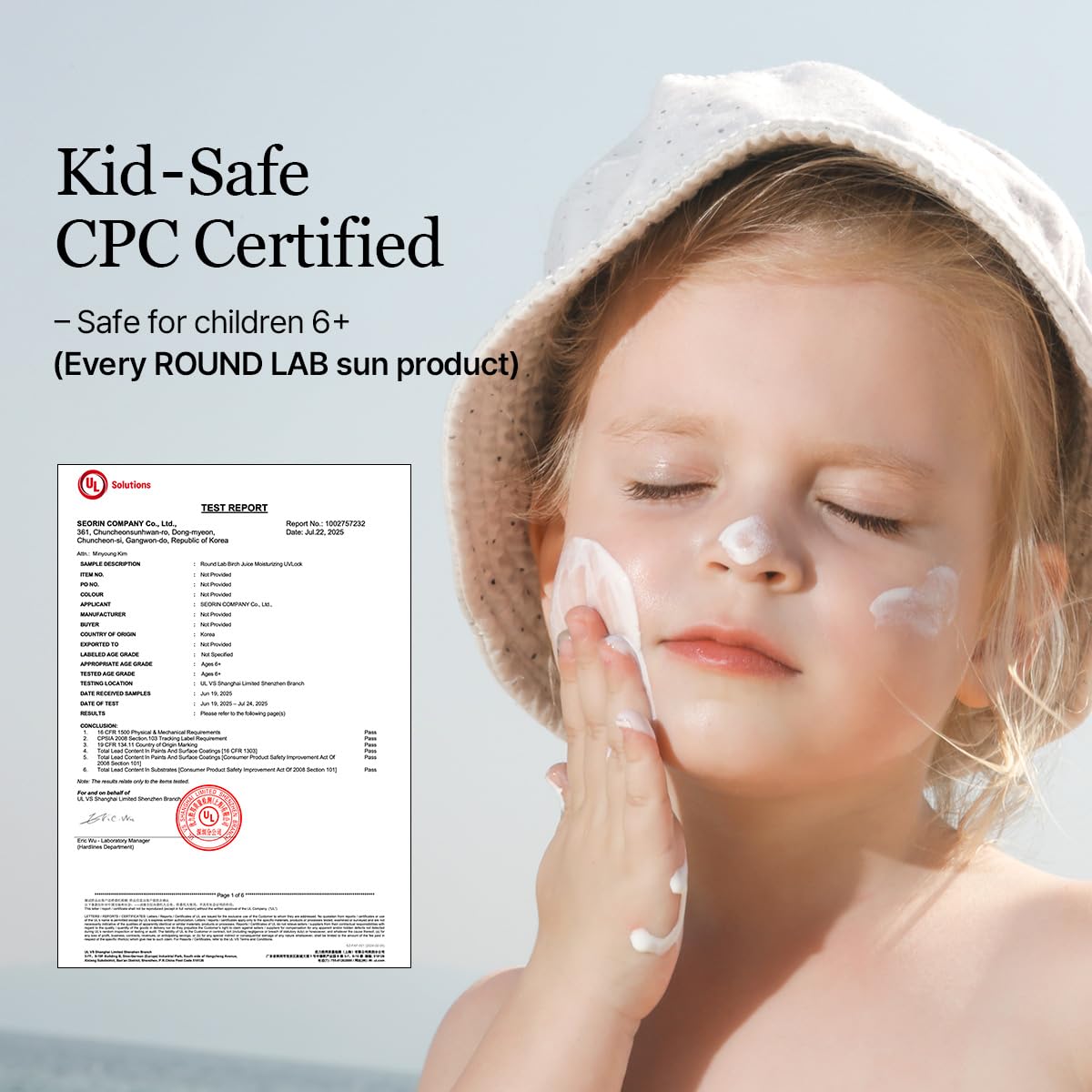 ROUND LAB applied on hand demonstrating quick absorption