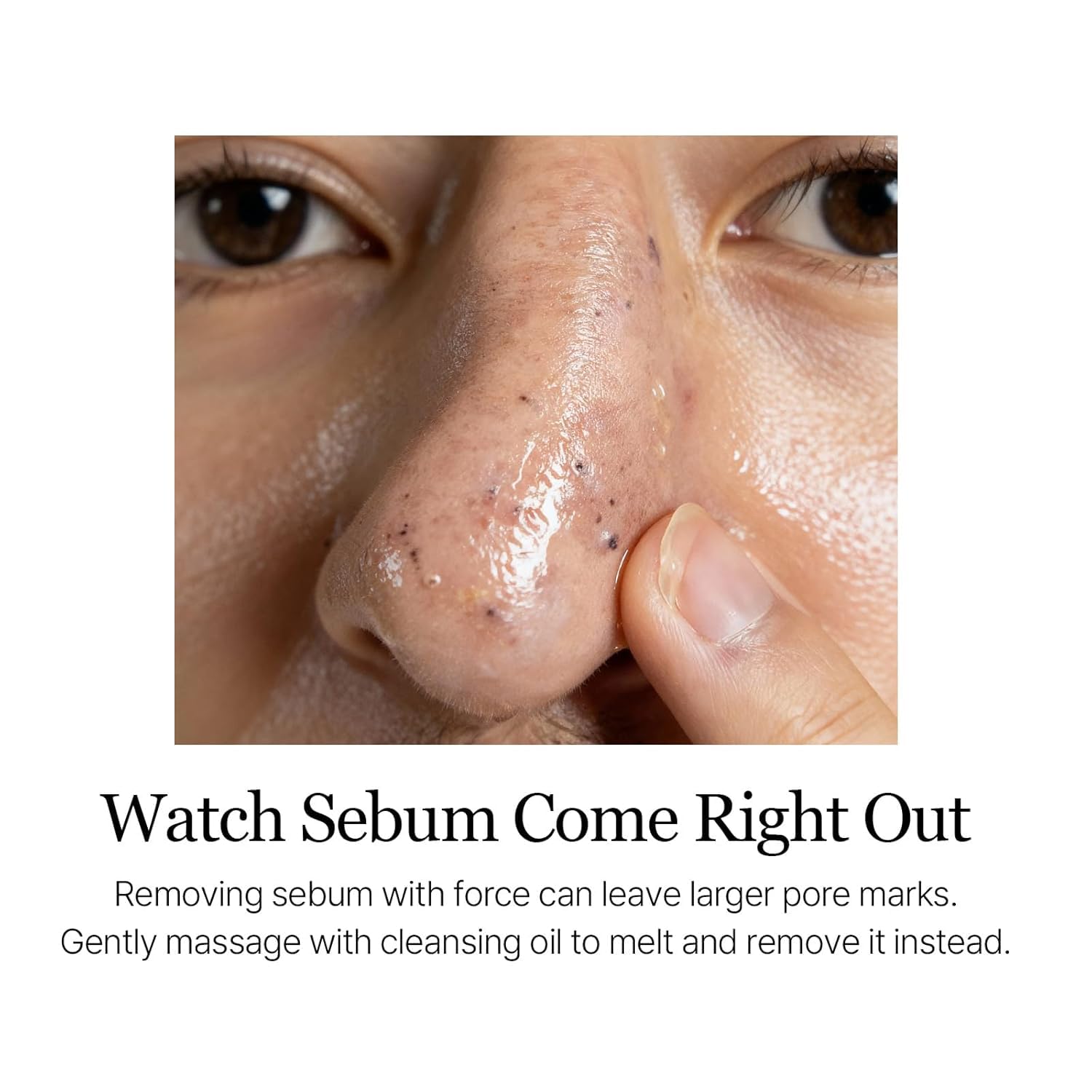 ROUND LAB oil emulsifying with water illustrating easy rinse-off and clean skin
