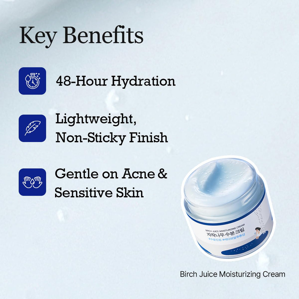 ROUND LAB moisture capsules bursting to deliver instant hydration