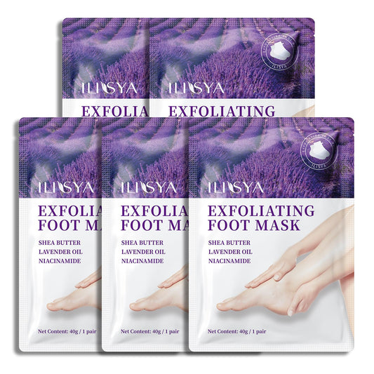 ROUSE front packaging showing five foot peel mask pairs and benefits