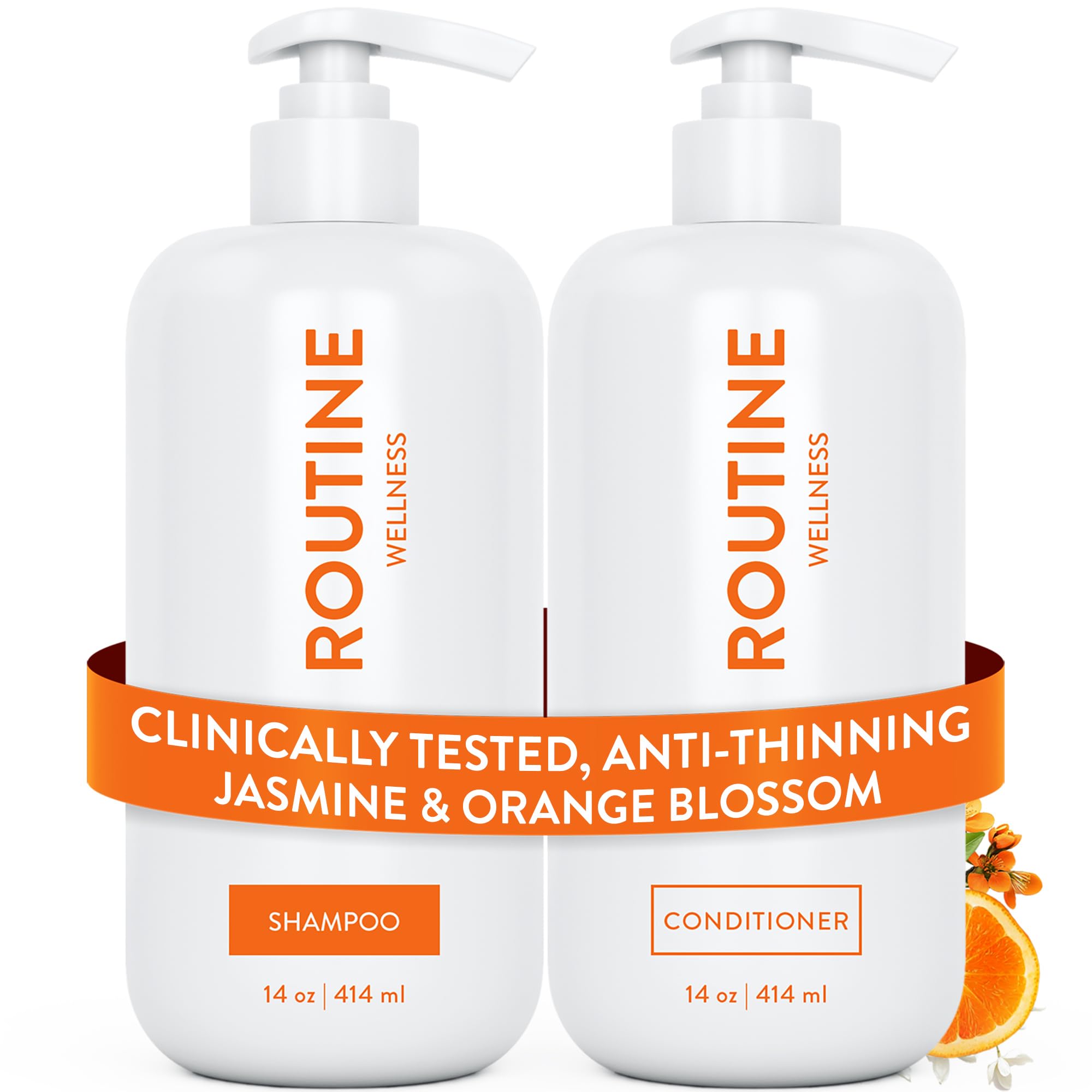 Routine Wellness front packaging set showing bottles and fresh scent benefit