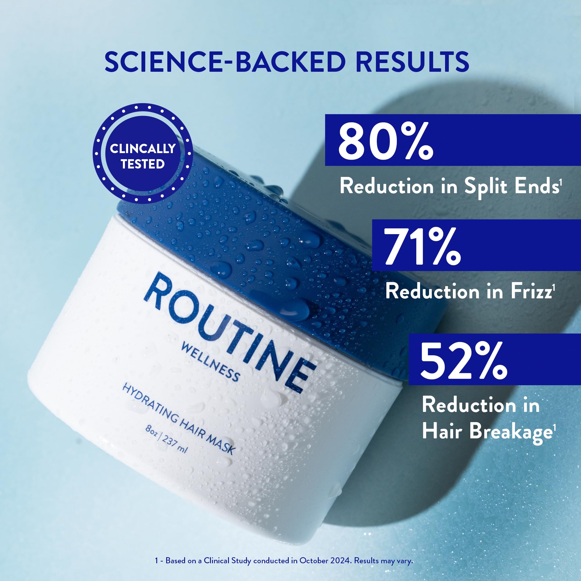 Routine Wellness creamy mask texture close-up demonstrating rich hydration
