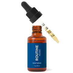 Routine Wellness bottle front view showing packaging and clean design benefits