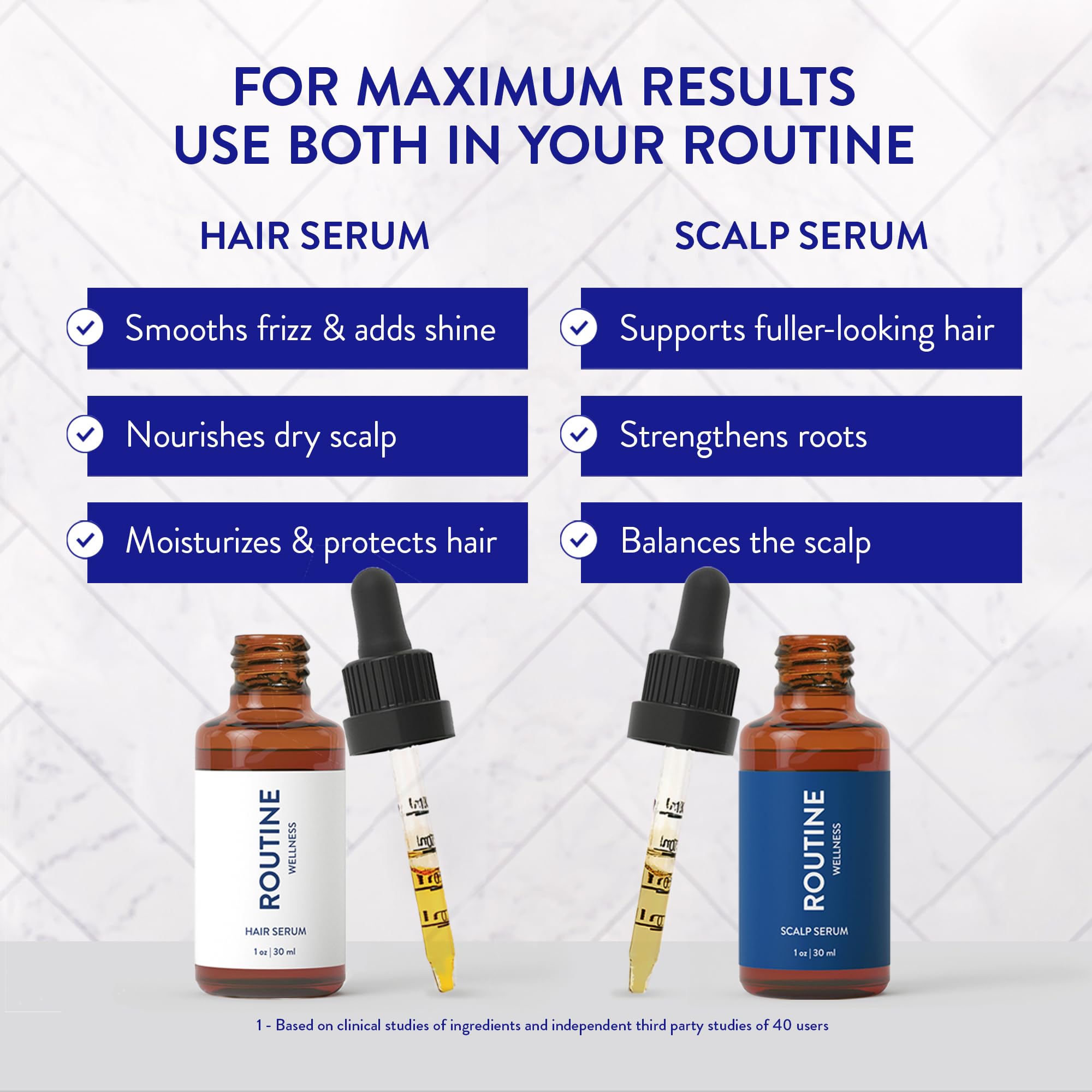 Routine Wellness ingredients panel emphasizing science-backed formulation benefit