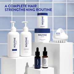 Routine Wellness ingredient concept image showing pea peptides supporting strength benefit