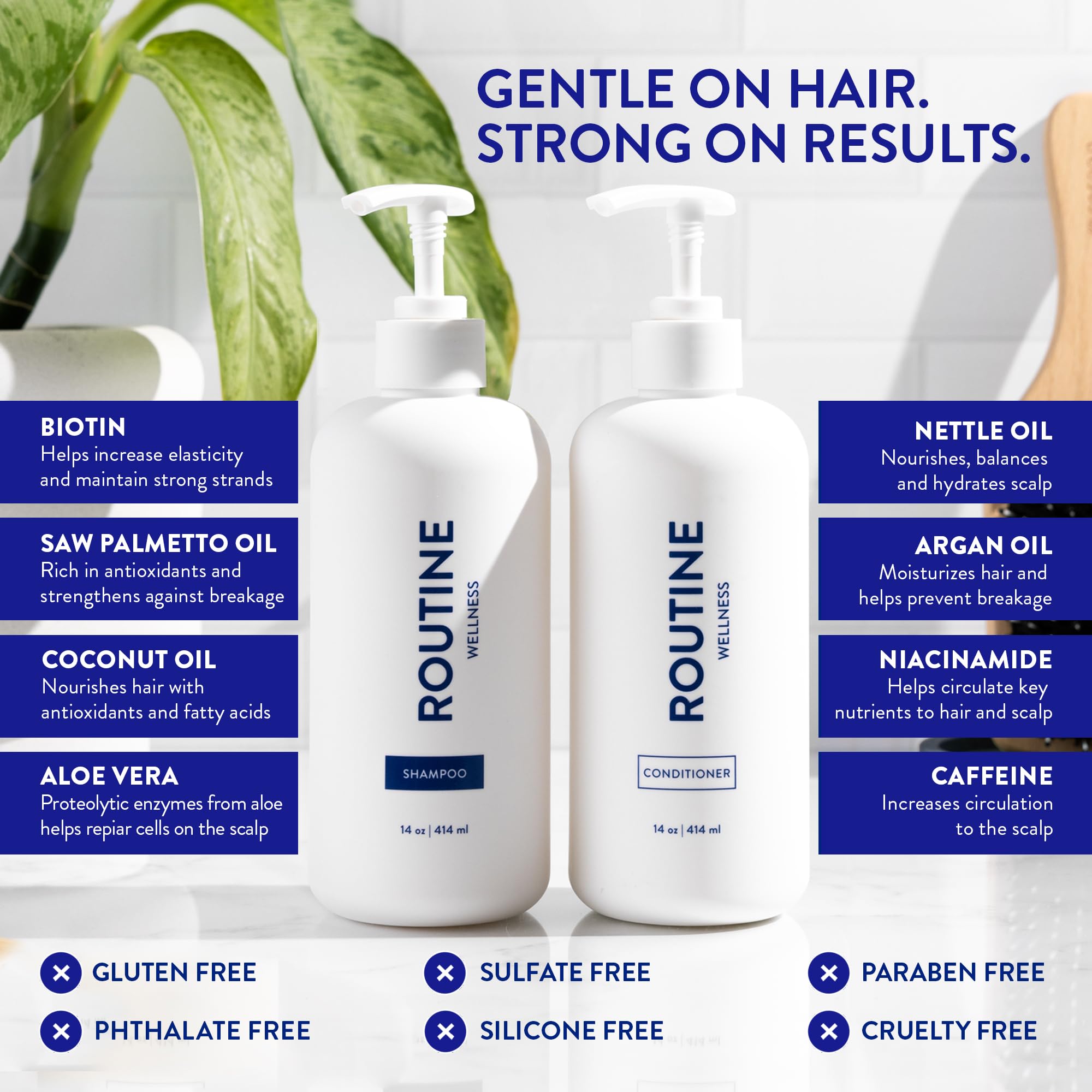 Routine Wellness serum dropper dispensing a drop, illustrating targeted scalp nourishment