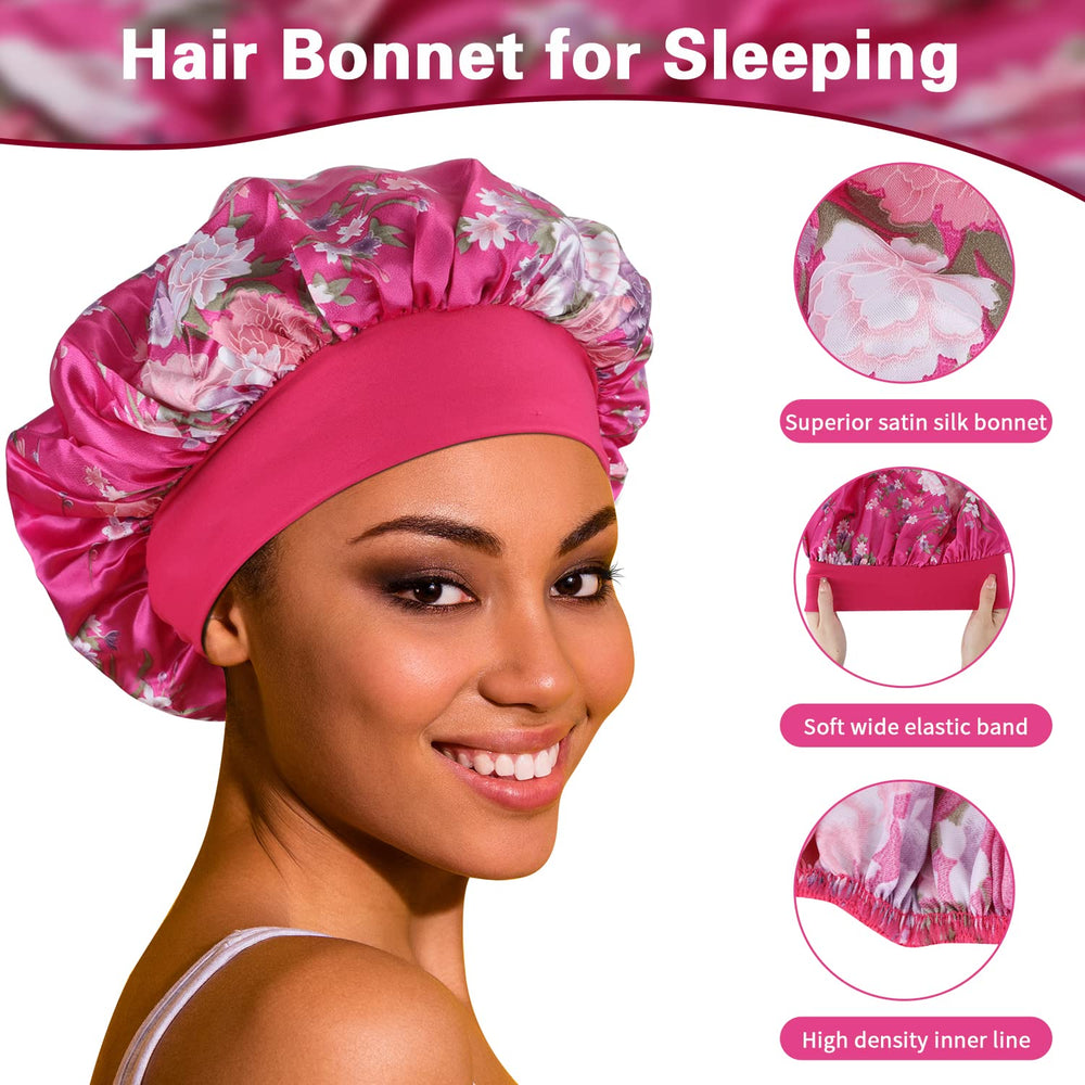 ROYBENS bonnet held in hand to show large size and capacity for braids