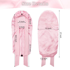 ROYBENS bonnet beside hand to show size and extra length benefit