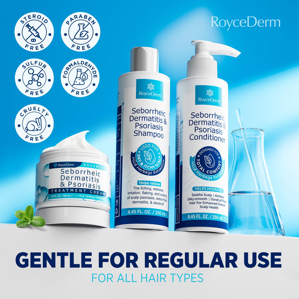 Roycederm bottles label and ingredients view emphasizing transparent botanical formulation