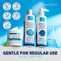 Roycederm bottles label and ingredients view emphasizing transparent botanical formulation