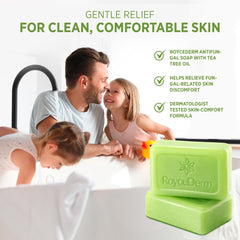 Roycederm tea tree visual emphasizing refreshing scent benefit