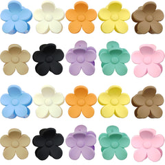 ROYHOO front view of 20-piece flower clips showing colors and compact design for styling