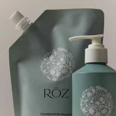 RŌZ aluminum bottle next to refill pouch showing sustainable set